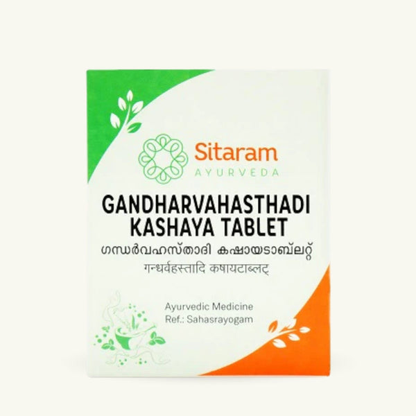 Sitaram Ayurveda, Gandharvahasthadi Kashayam Tabletten, 50 Tabletten, ayurvedisches Nahrungserganzungsmittel