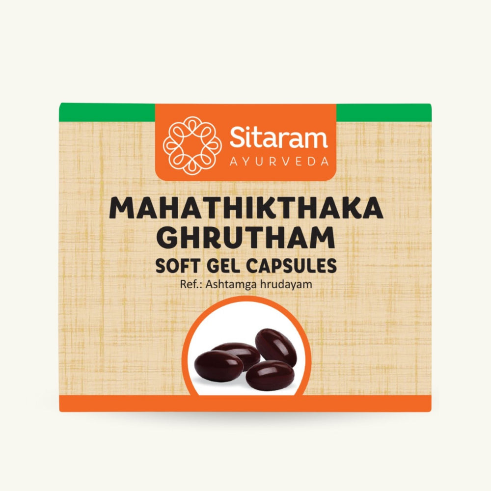 Sitaram Ayurveda, Mahathikthakam Softgel-Kapseln, 100 Kapseln, ayurvedisches Nahrungserganzungsmittel
