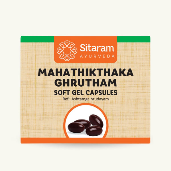 Sitaram Ayurveda, Mahathikthakam Softgel-Kapseln, 100 Kapseln, ayurvedisches Nahrungserganzungsmittel