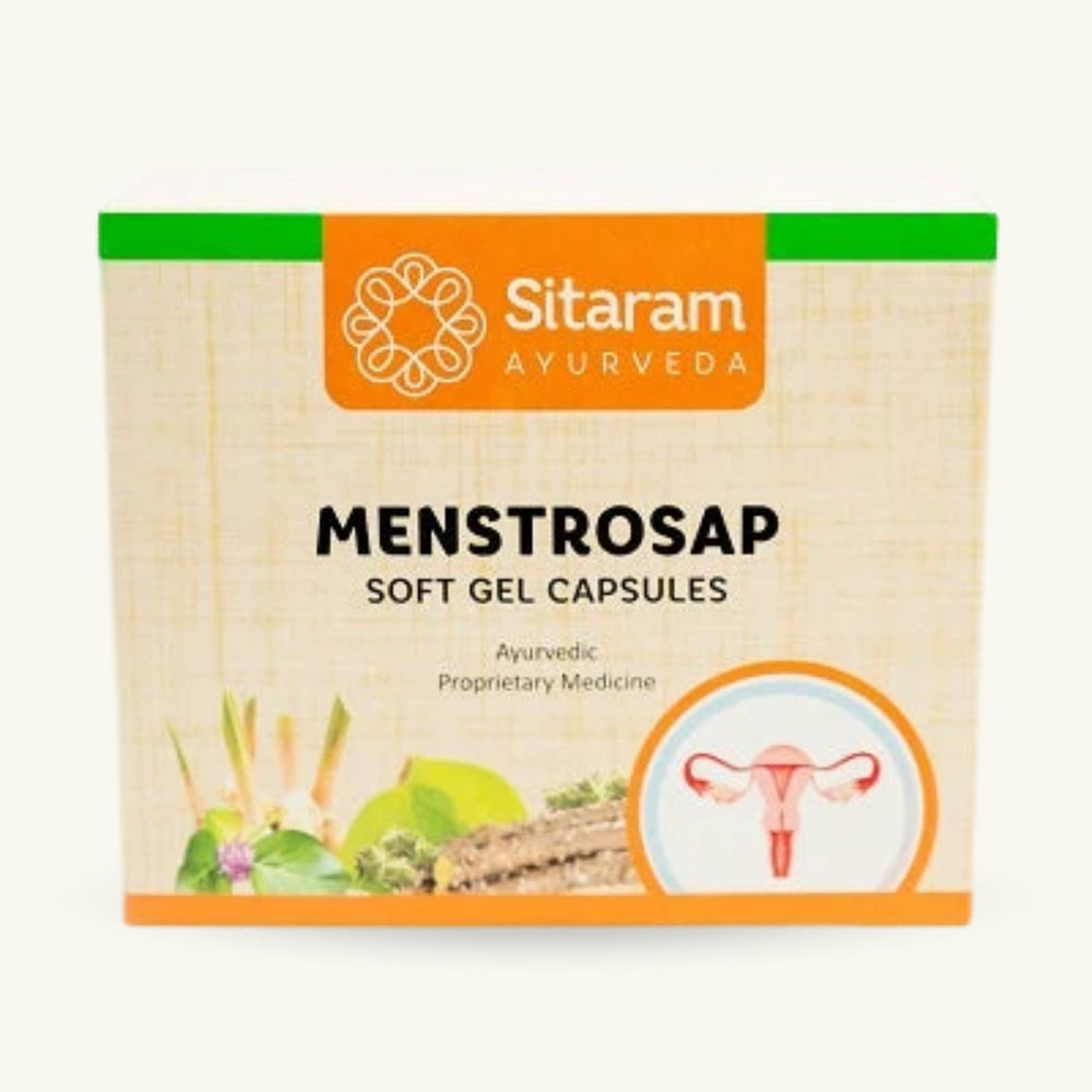 Sitaram Ayurveda, Menstrosap Softgel-Kapseln, 100 Kapseln, ayurvedisches Nahrungserganzungsmittel