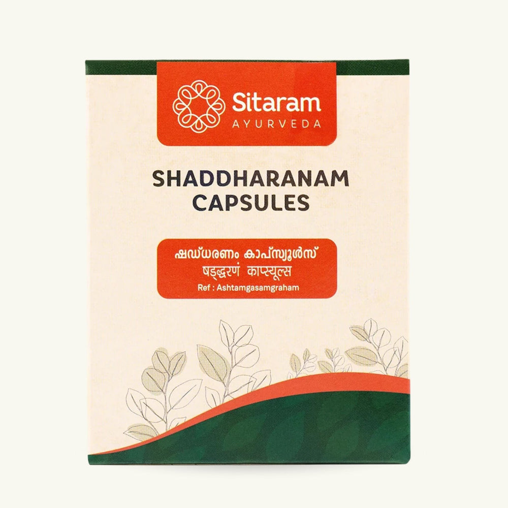 Sitaram Ayurveda, Shaddharanam Kapseln, ayurvedisches Nahrungserganzungsmittel