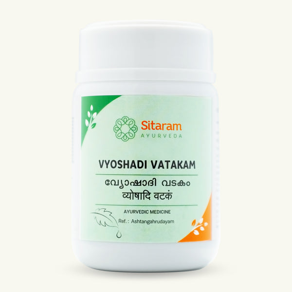 Sitaram Ayurveda, Vyoshadi Vatakam Pulver, ayurvedisches Nahrungserganzungsmittel