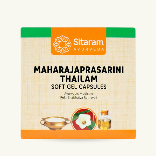 Sitaram Ayurveda, Maharaja Prasarini Thailam Softgel-Kapseln, 100 Kapseln, klassisches ayurvedisches Thailam