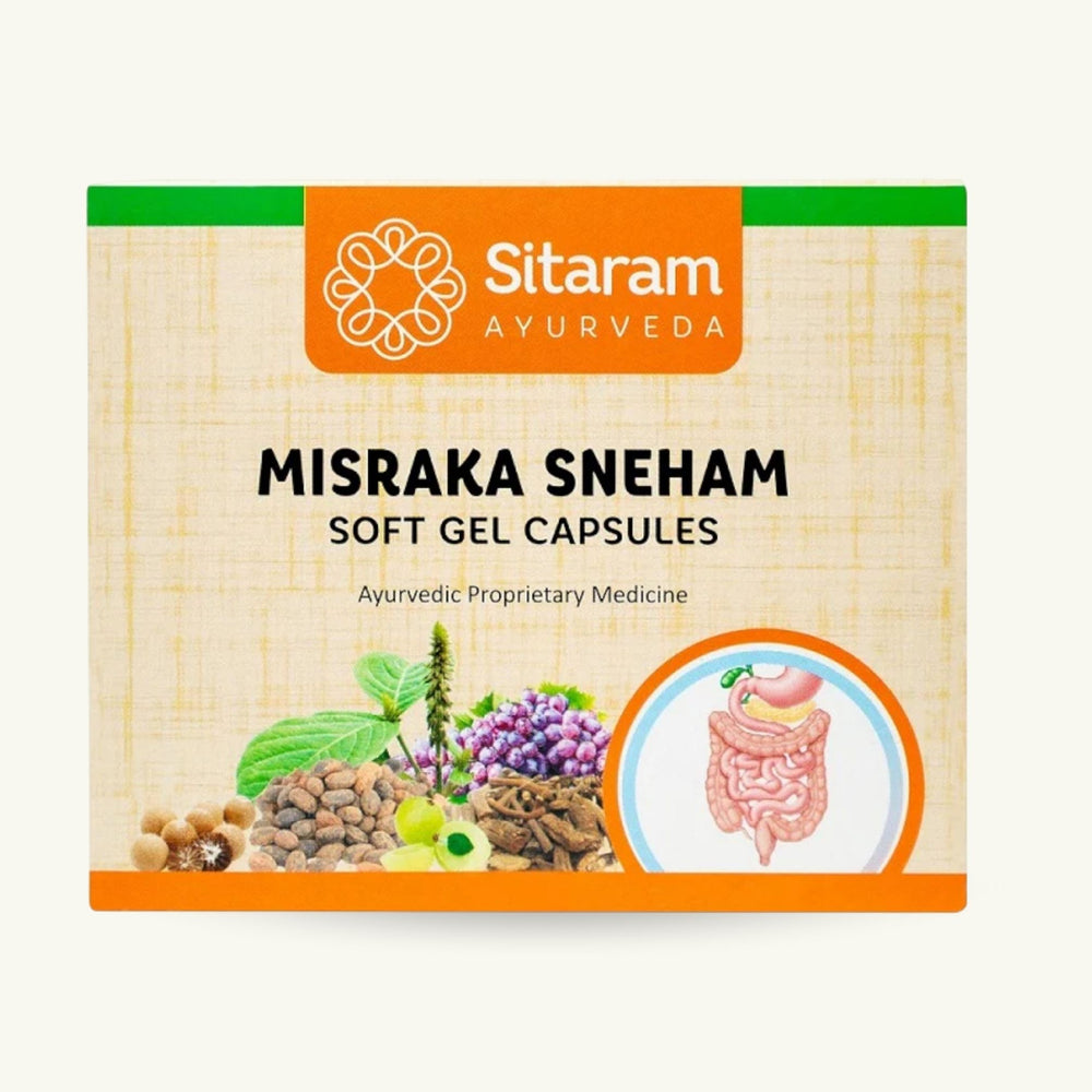 Sitaram Ayurveda, Misrakasneham Softgel-Kapseln, 40 Kapseln, ayurvedisches Nahrungserganzungsmittel